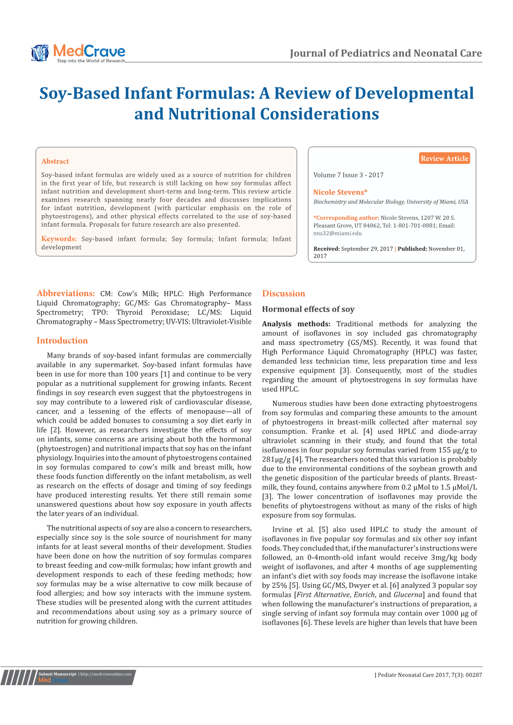 Soy-Based Infant Formulas: a Review of Developmental and Nutritional Considerations