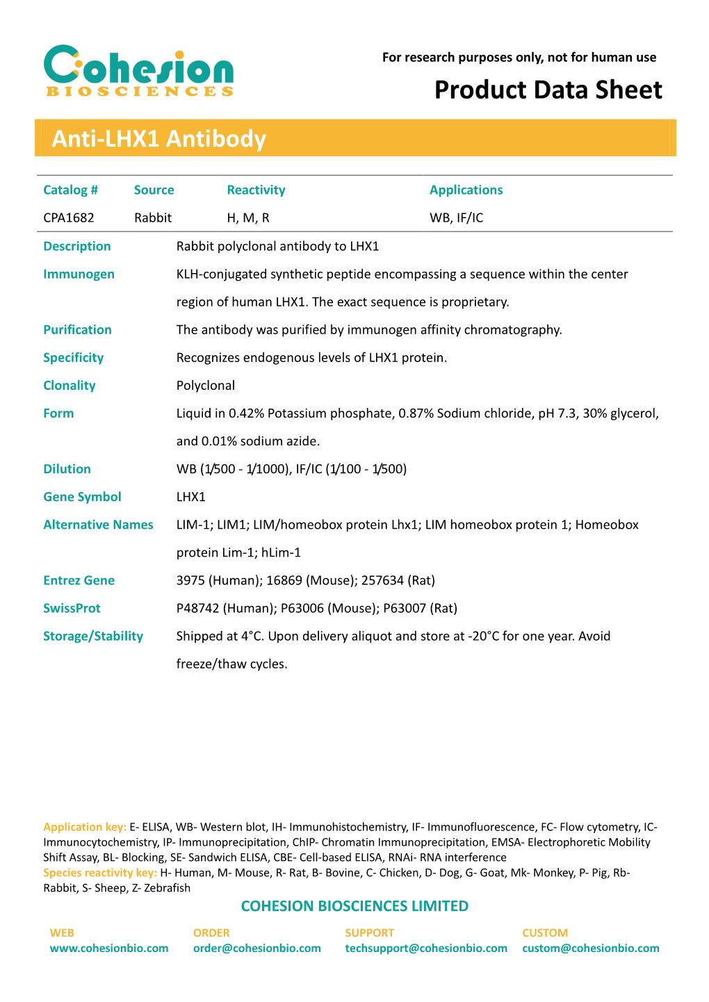 Product Data Sheet