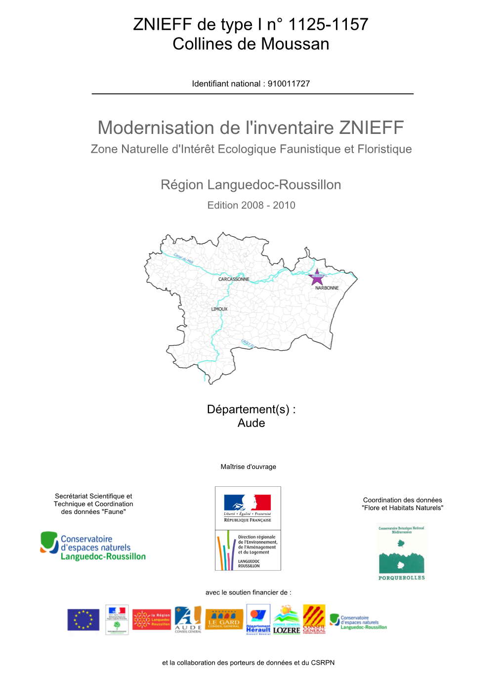 Fiche ZNIEFF Languedoc-Roussillon