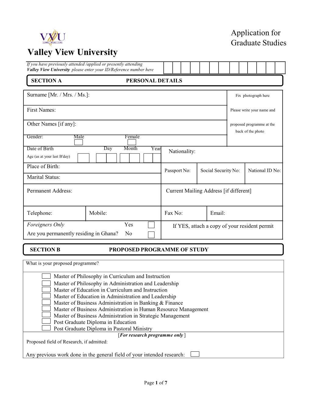 Post Graduate Form.Pdf