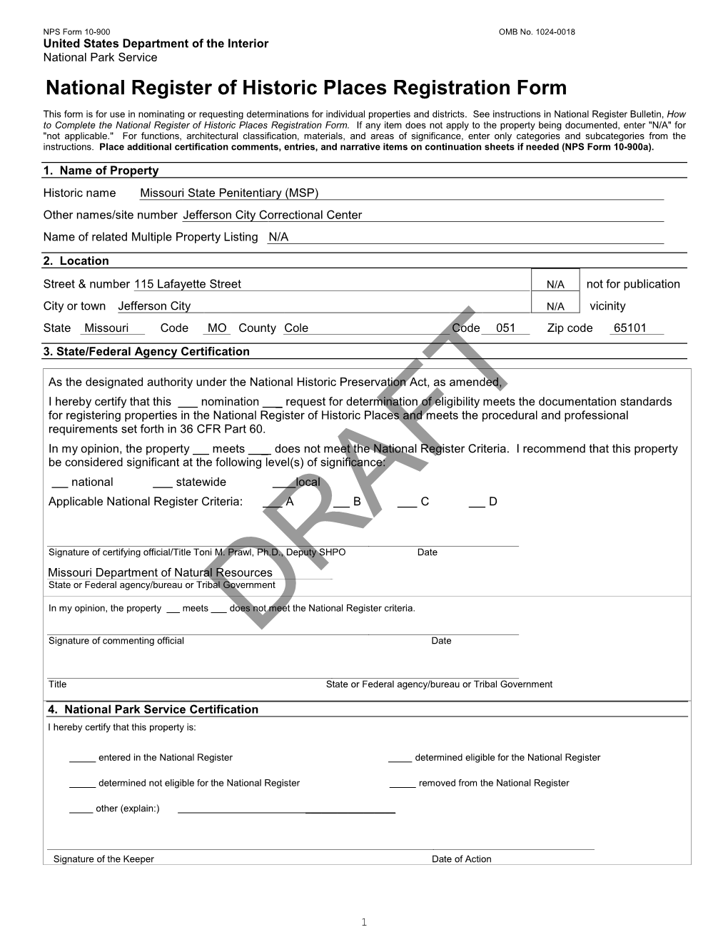 National Register of Historic Places Registration Form