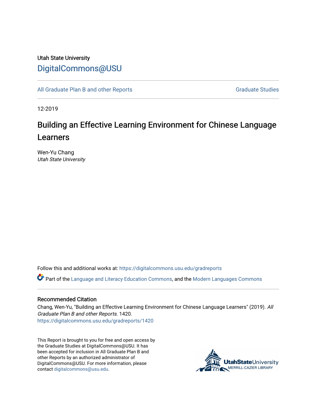 Building an Effective Learning Environment for Chinese Language Learners