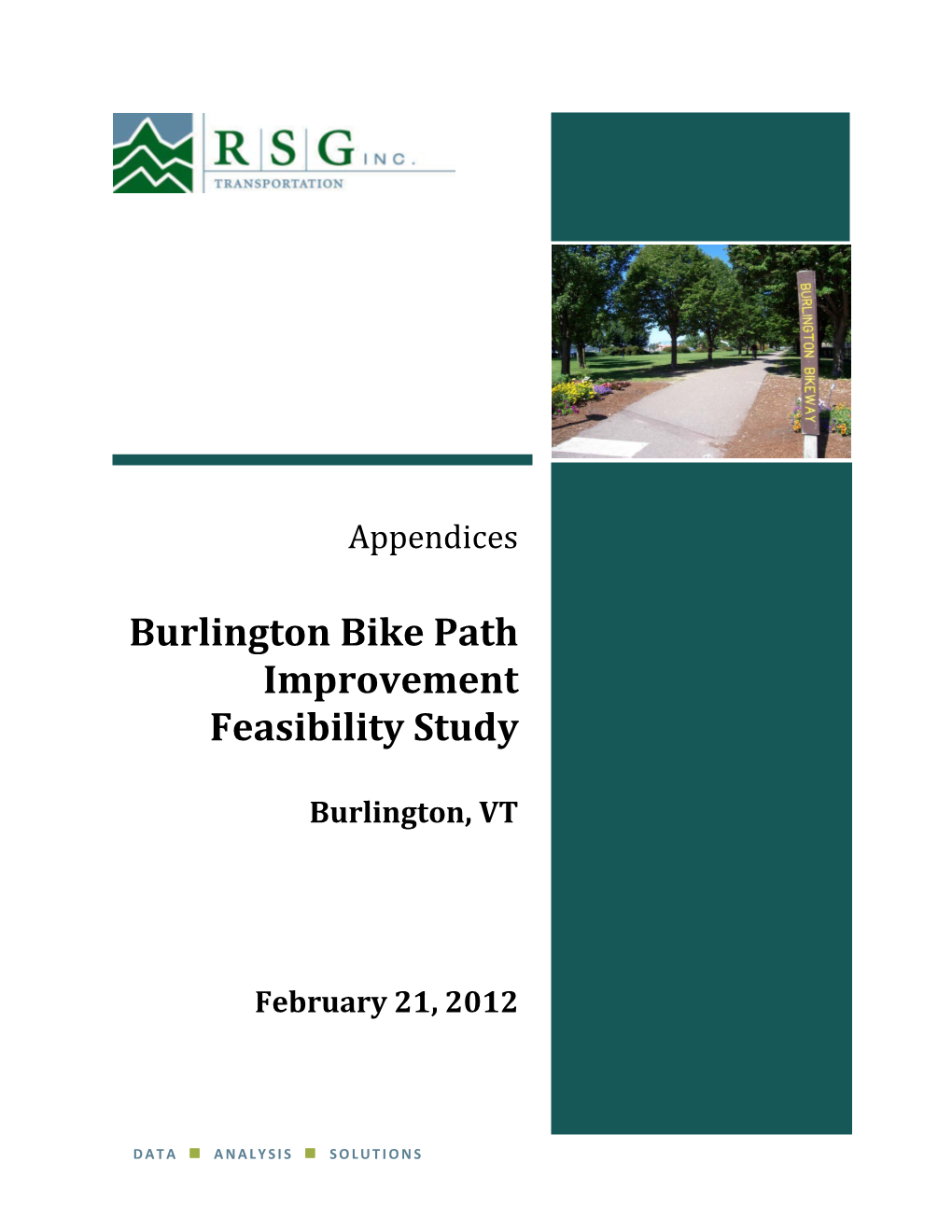 Burlington Bike Path Improvement Feasibility Study