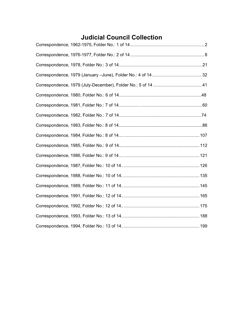 Judicial Council Correspondence Table