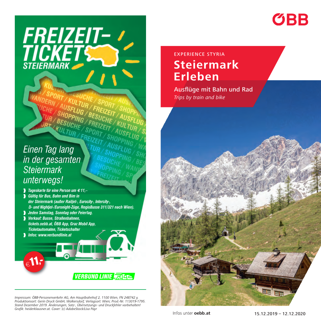 Steiermark Erleben Ausflüge Mit Bahn Und Rad Trips by Train and Bike