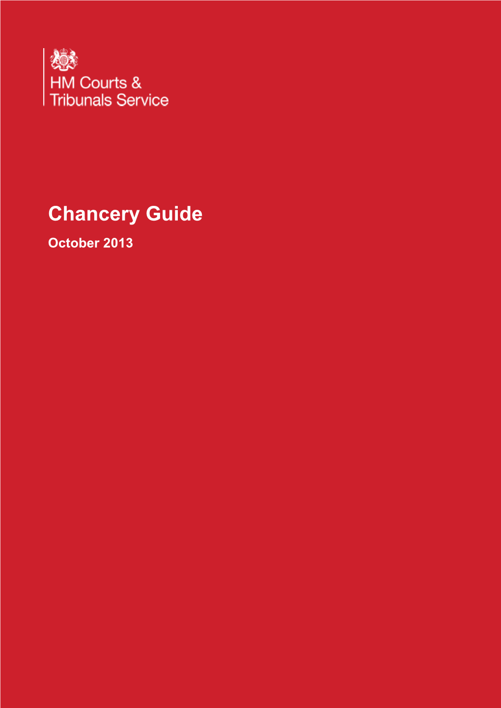 Chancery Guide October 2013