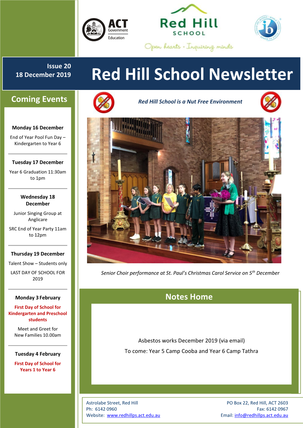 Red Hill School Newsletter