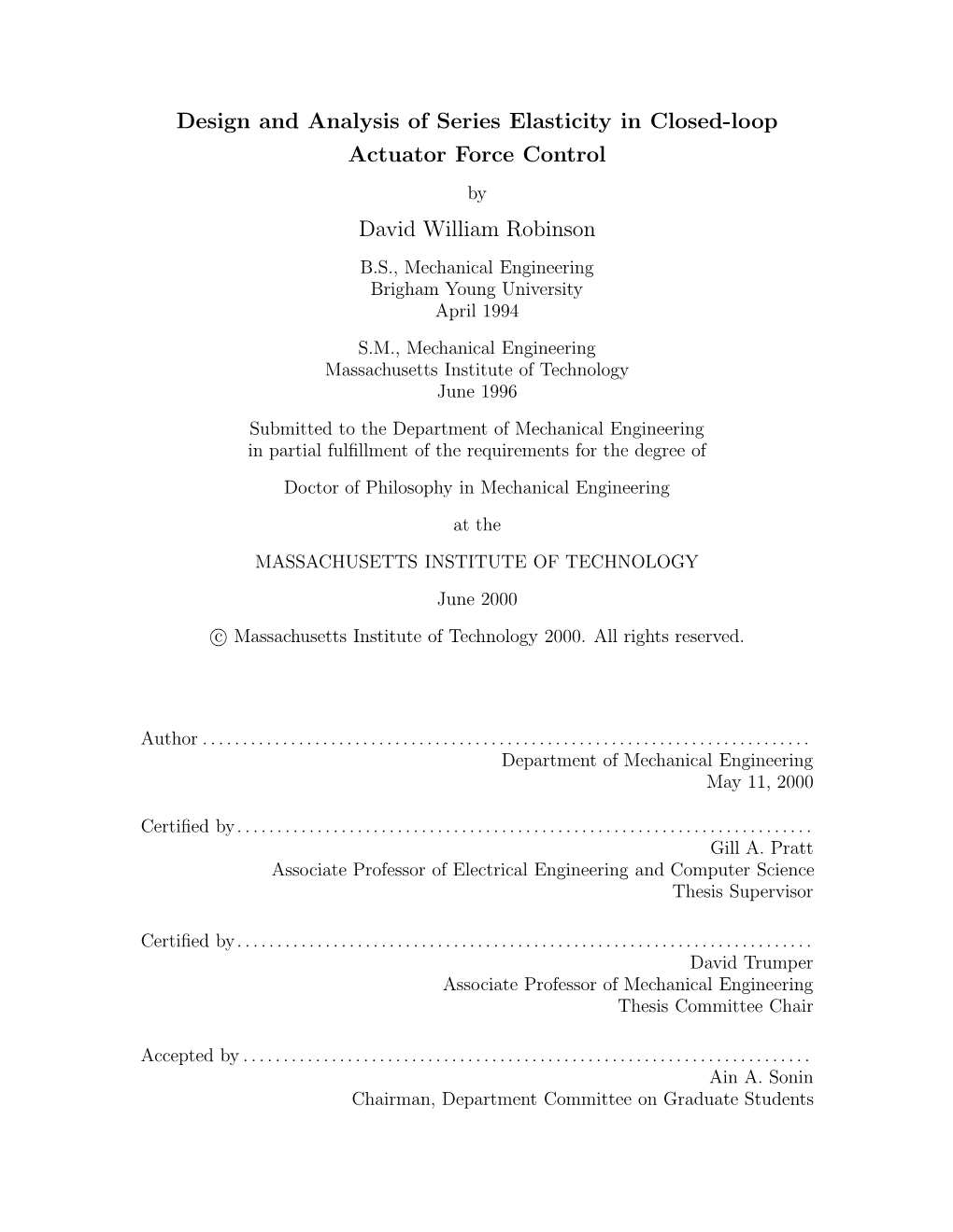 Design and Analysis of Series Elasticity in Closed