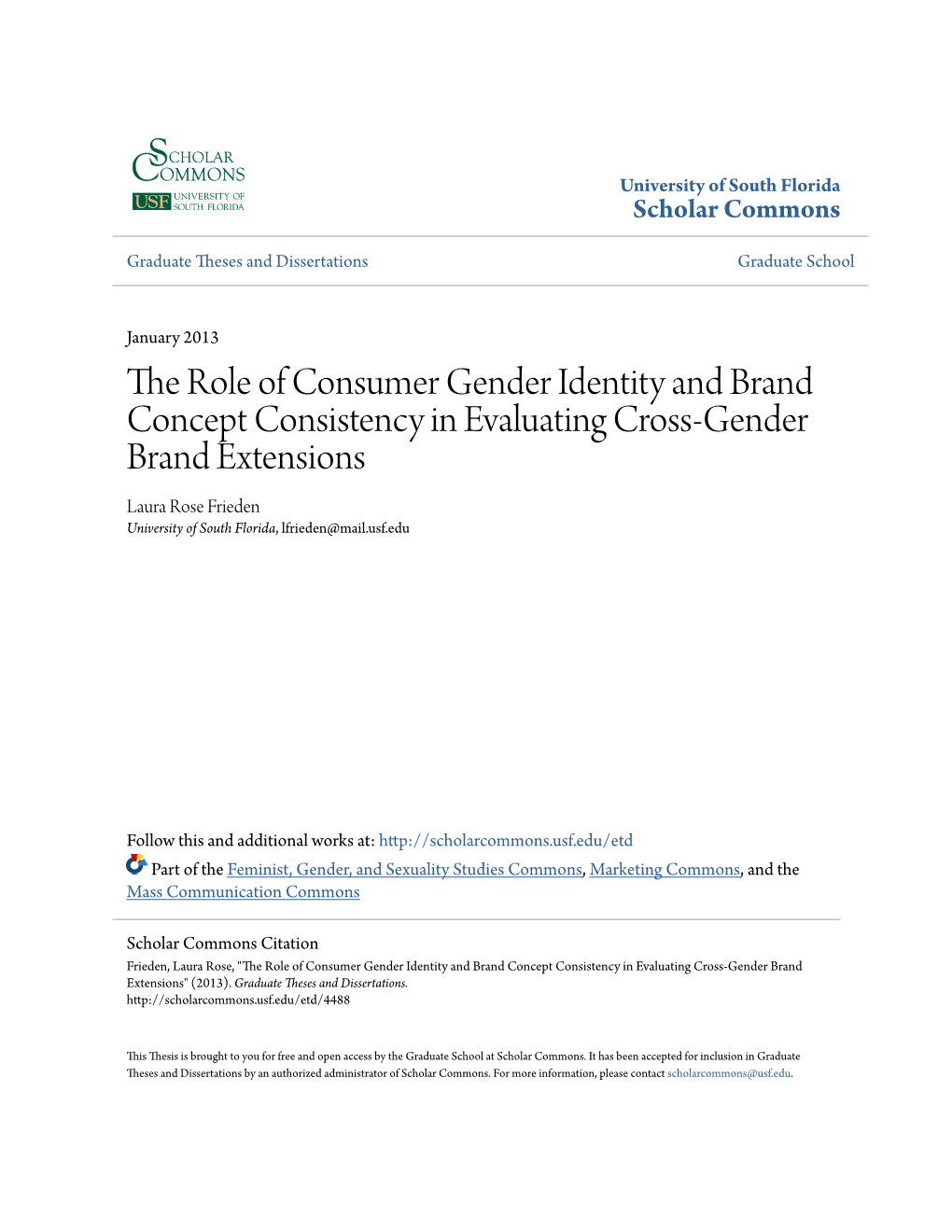 The Role of Consumer Gender Identity and Brand Concept Consistency In