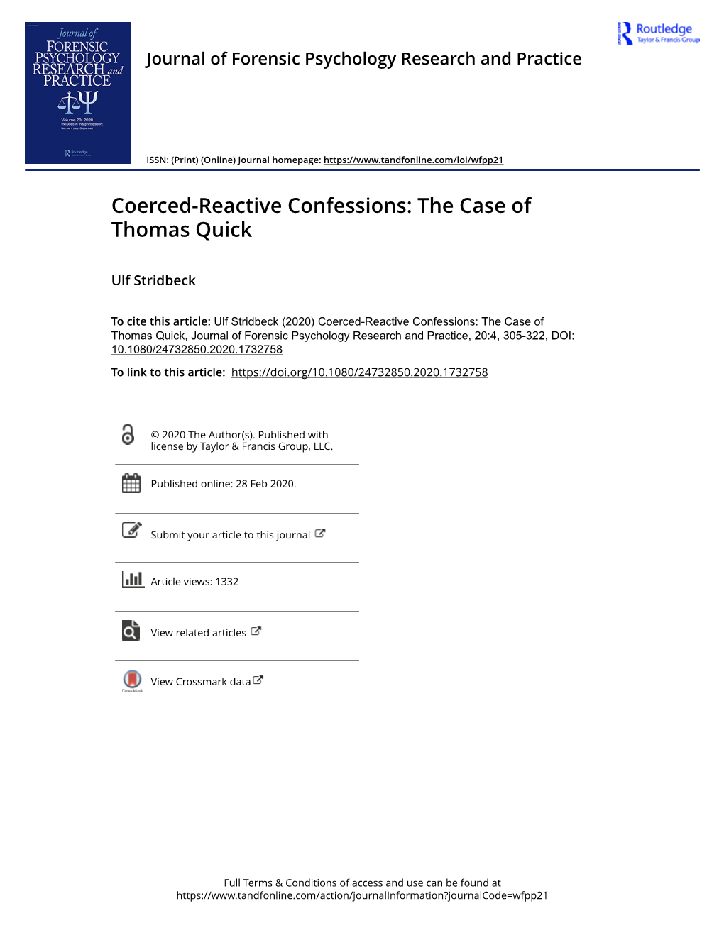 Coerced-Reactive Confessions: the Case of Thomas Quick