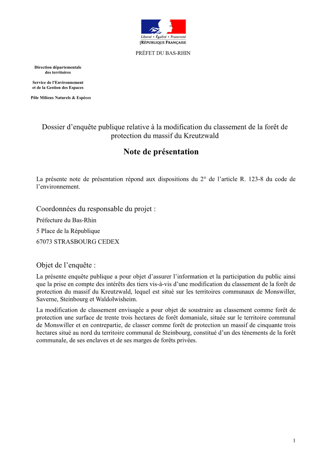 Note De Présentation