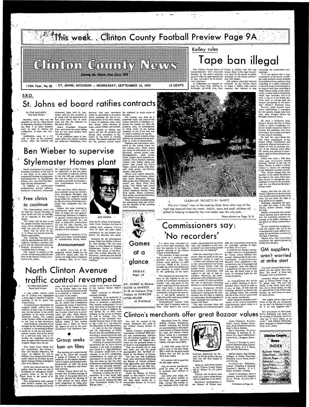 SEPTEMBER 16, 1970 15 CENTS Sued Byt State Rep'