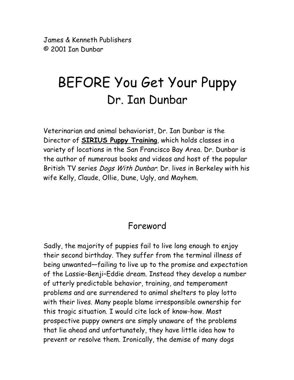 BEFORE You Get Your Puppy Dr