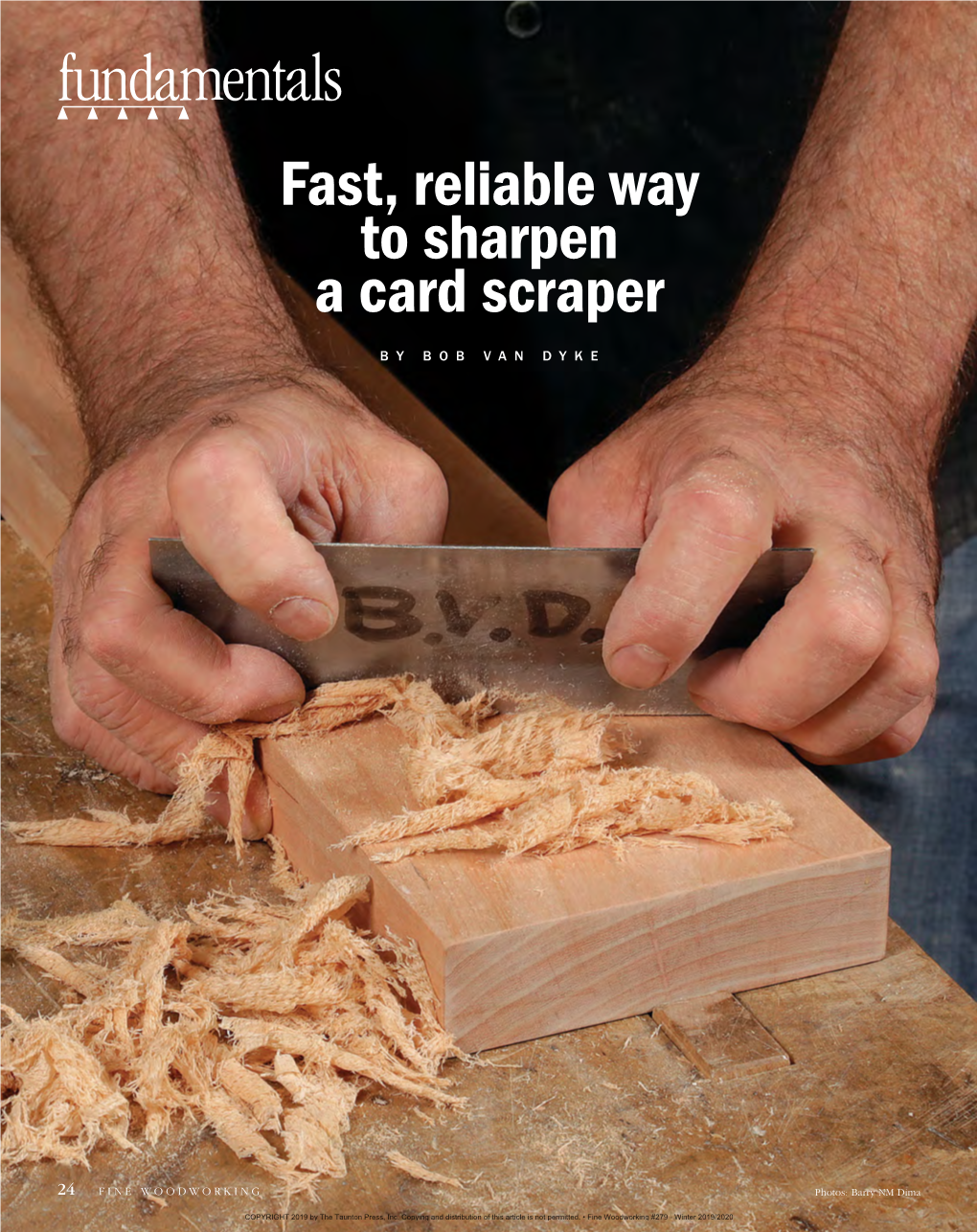 Fast, Reliable Way to Sharpen a Card Scraper