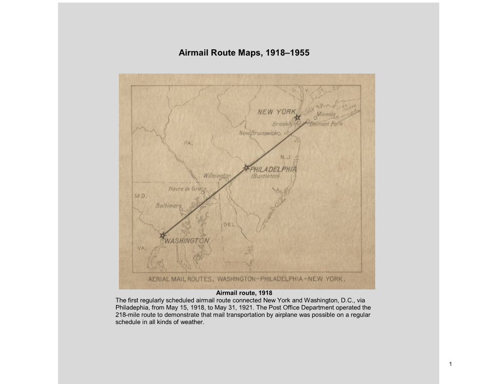 Airmail Route Maps, 1918–1955