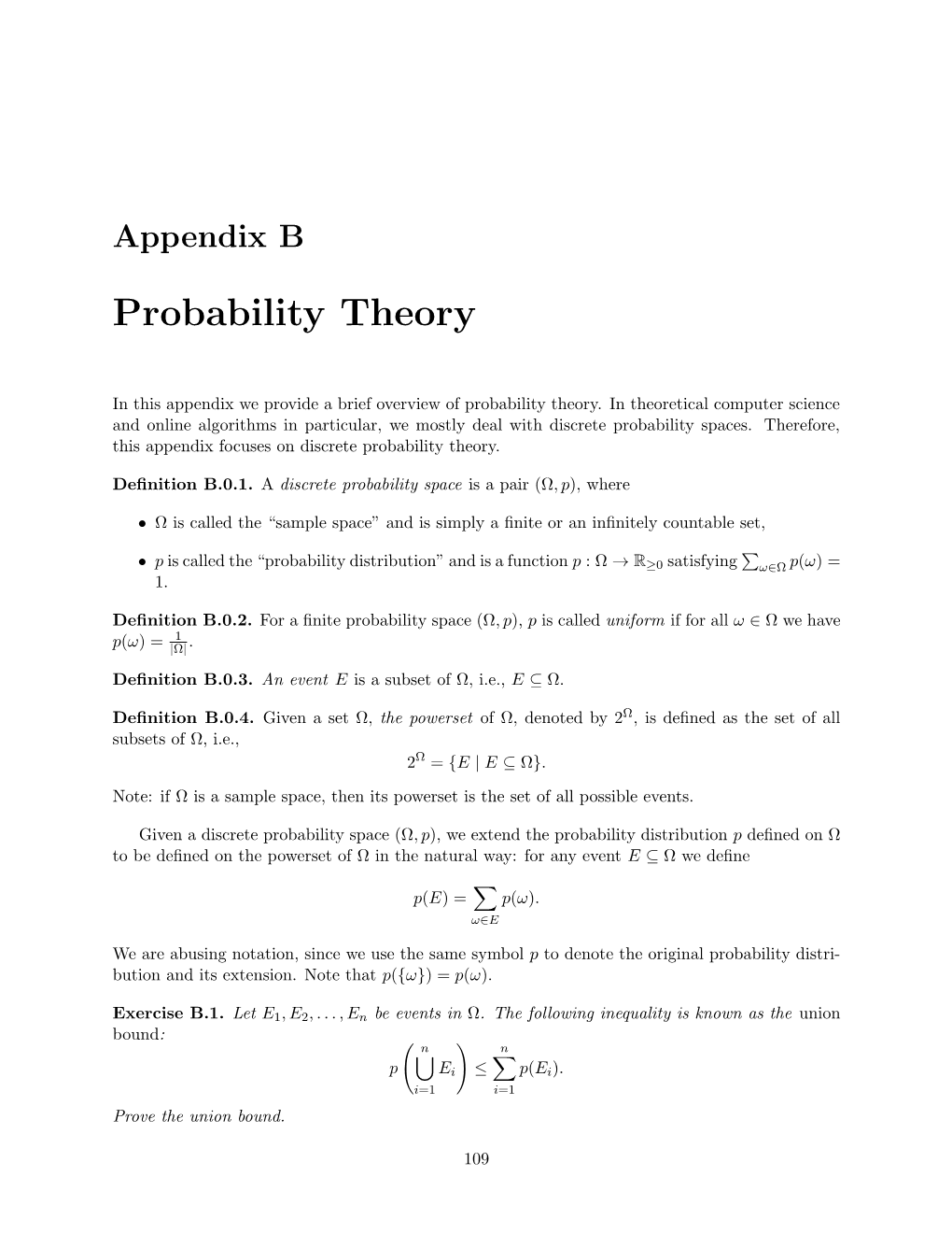 Probability Theory