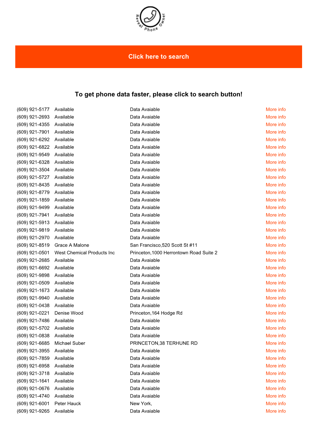 Click Here to Search to Get Phone Data Faster, Please Click to Search