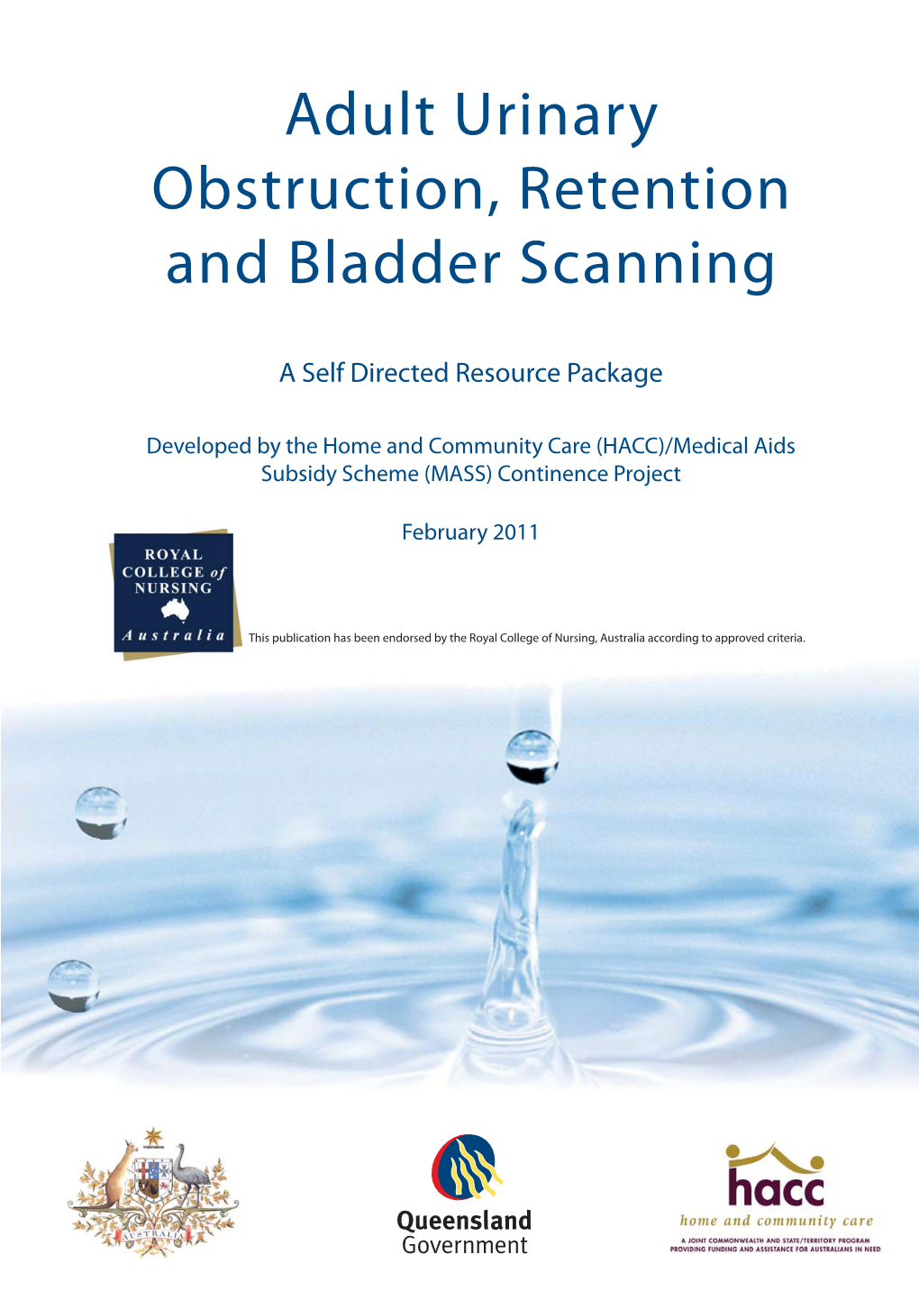 Adult Urinary Obstruction, Retention and Bladder Scanning