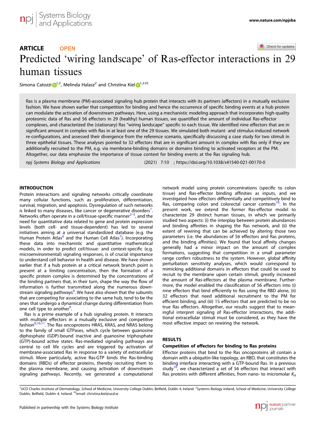 Predicted 'Wiring Landscape' of Ras-Effector Interactions In