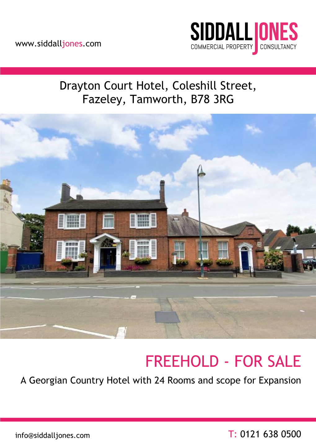 FREEHOLD - for SALE a Georgian Country Hotel with 24 Rooms and Scope for Expansion