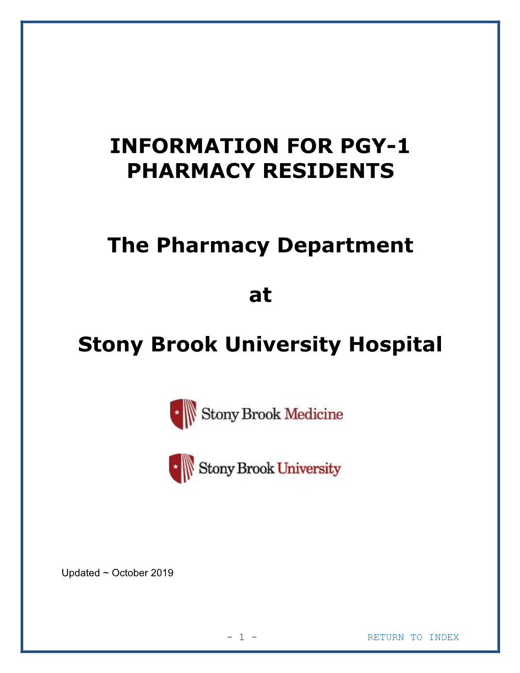 Pharmacy Resident Manual