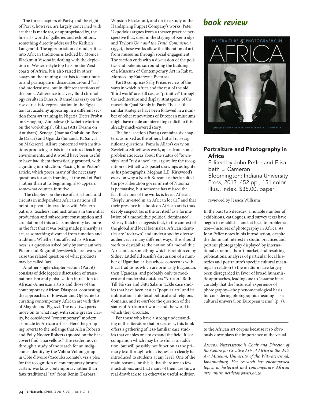 Williams.Portraiture and Photography in Africa.Book Review.Pdf