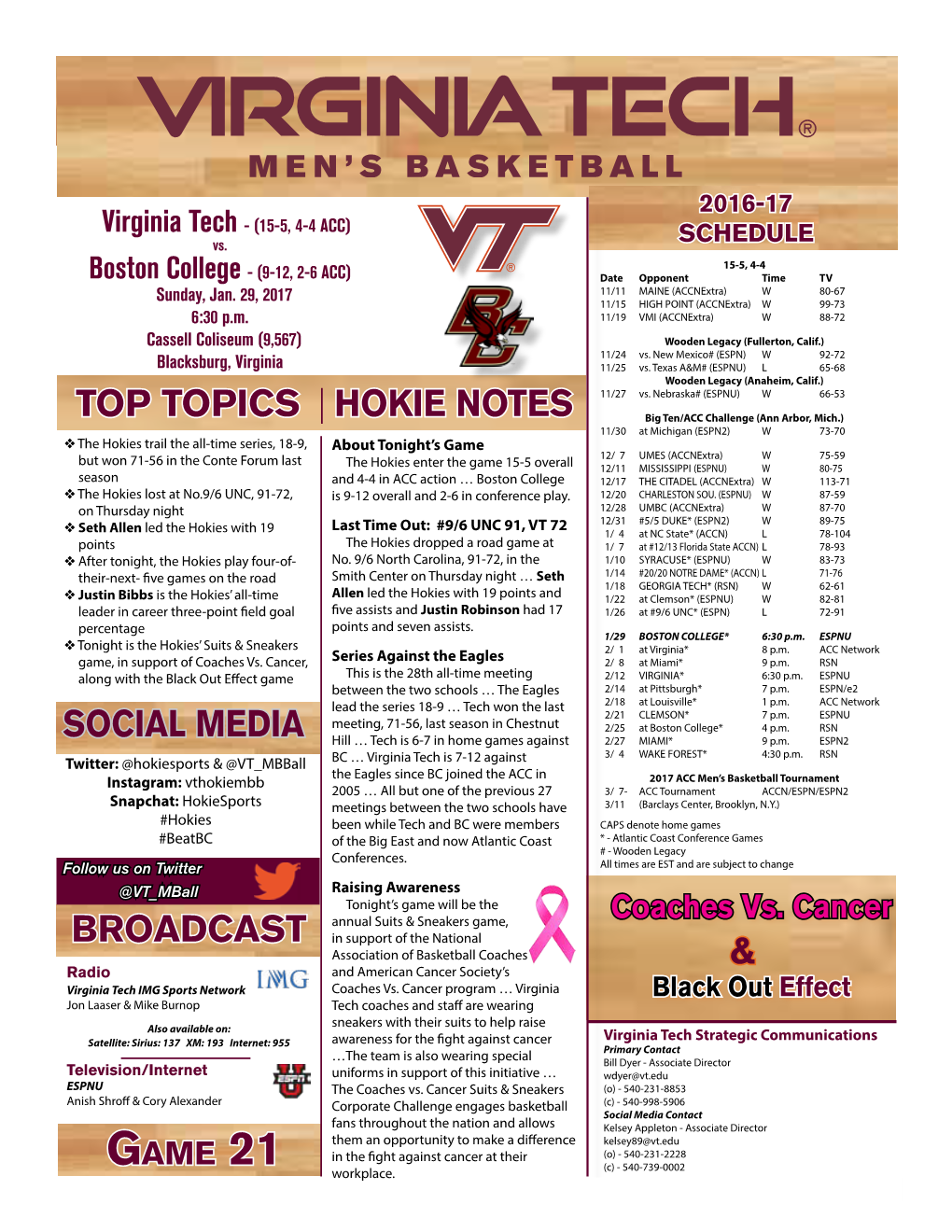 Hokie Notes Top Topics Broadcast Social Media &