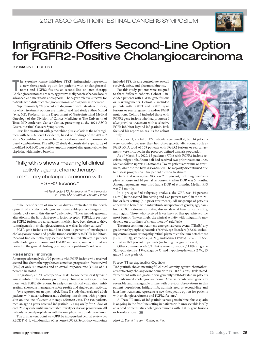 Infigratinib Offers Second-Line Option for FGFR2-Positive Cholangiocarcinoma by Mark L