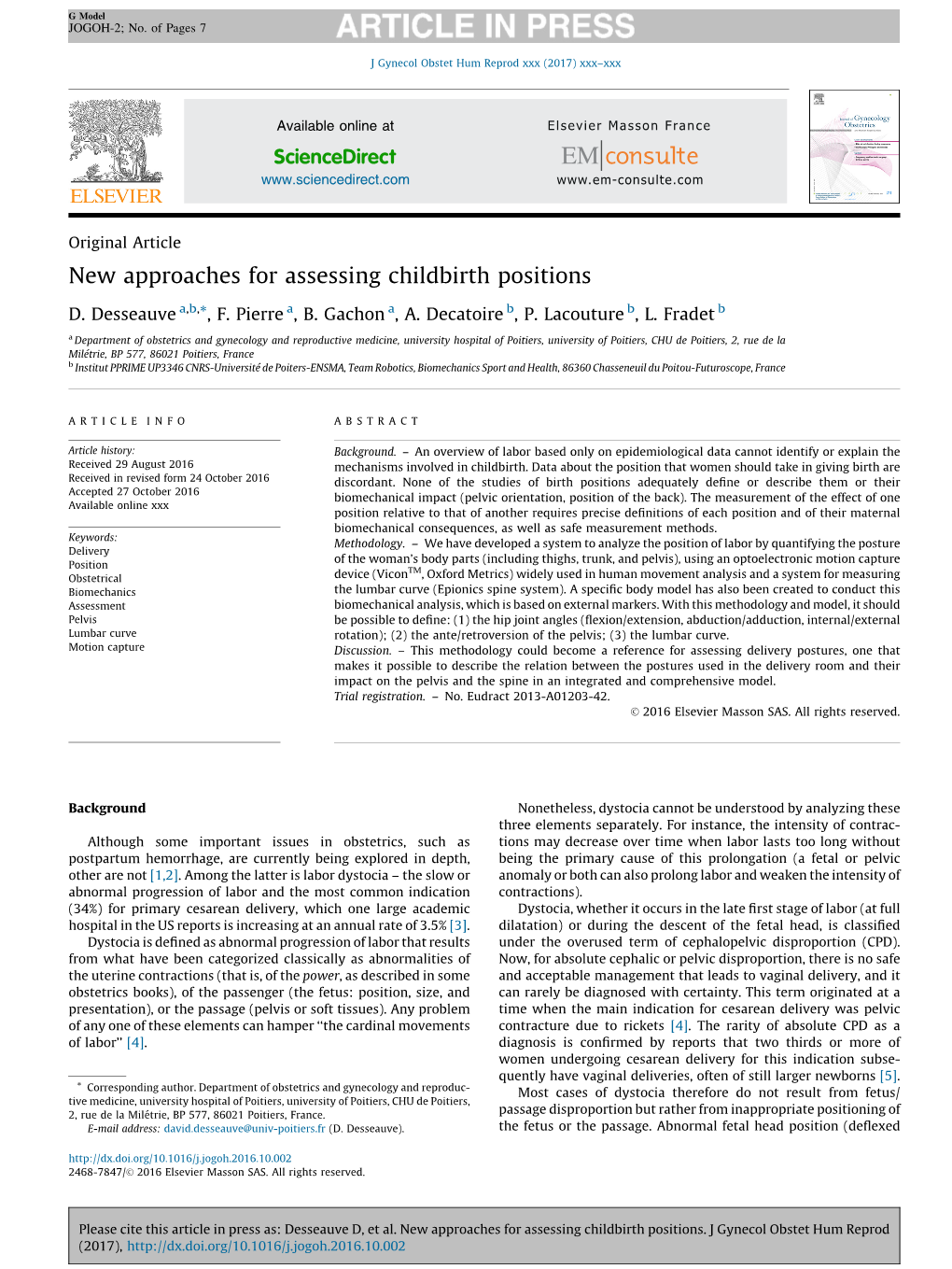 New Approaches for Assessing Childbirth Positions