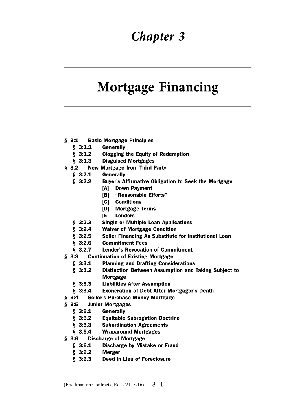 Mortgage Financing