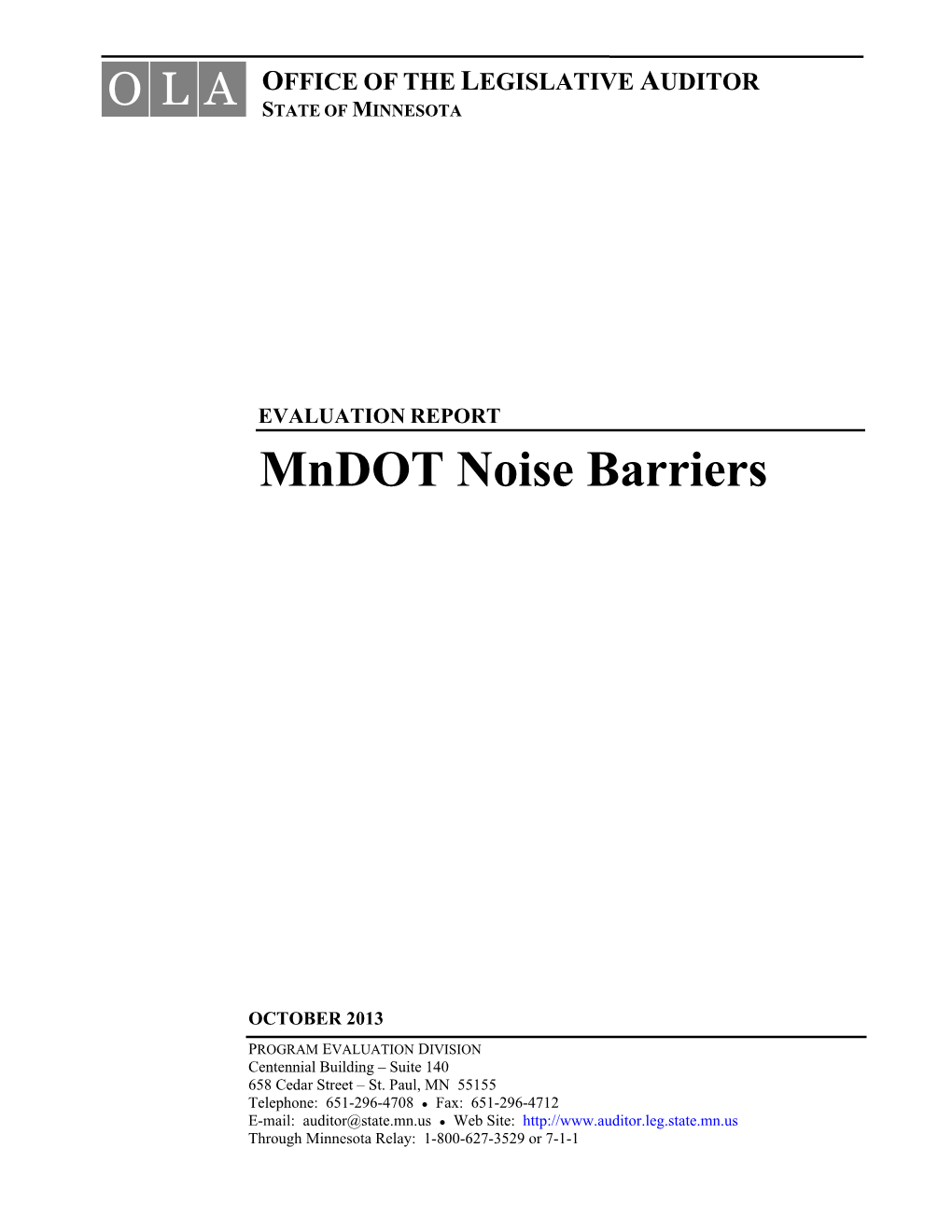 Mndot Noise Barriers