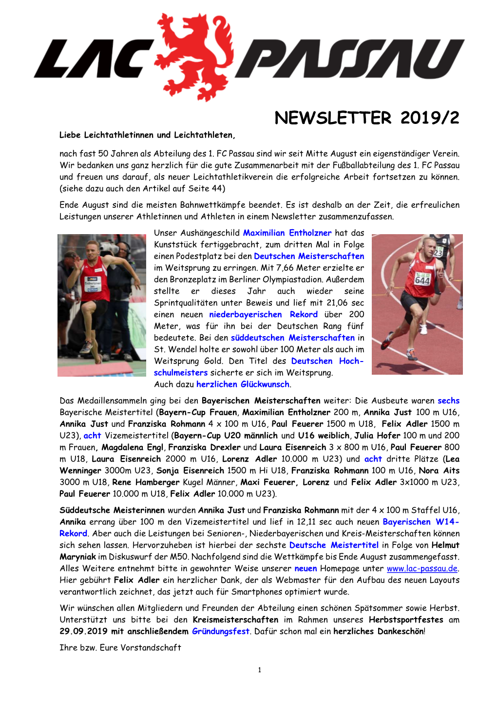 Newsletter 2019 02