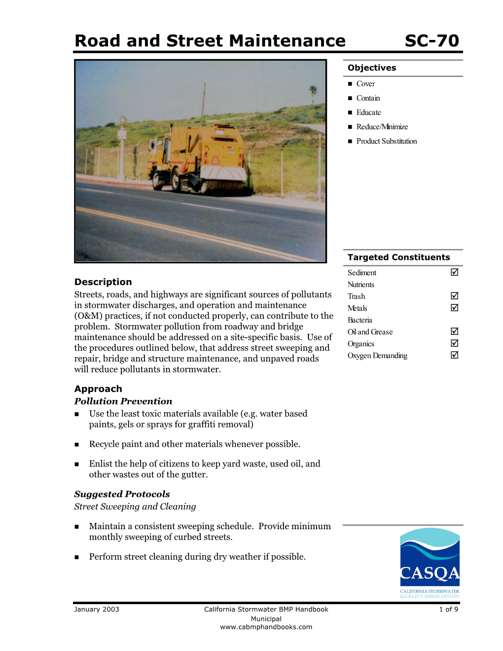 SC-70 Road and Street Maintenance