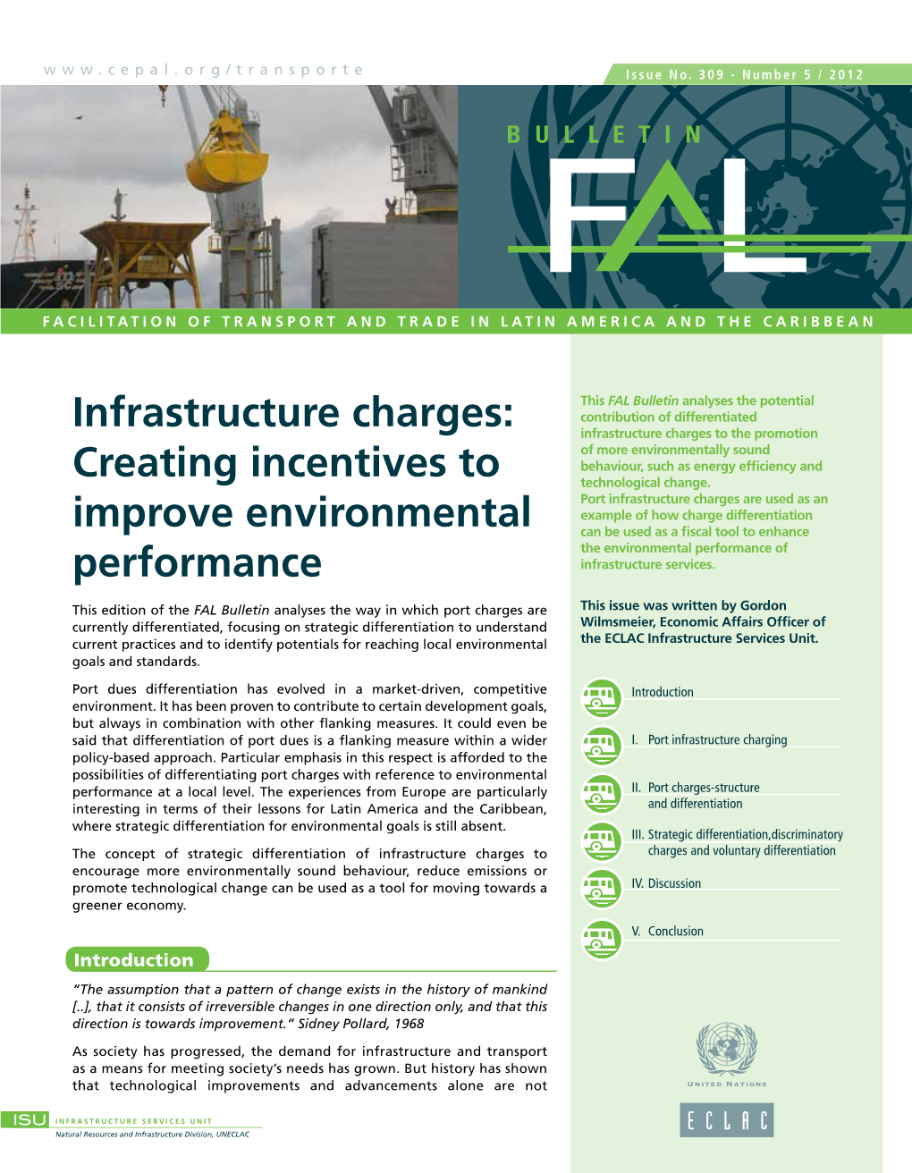 Infrastructure Charges: Creating Incentives to Improve