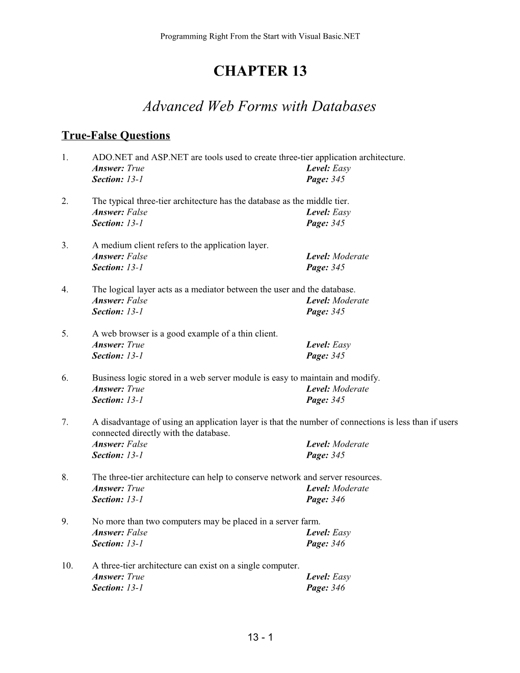 Chapter 13 Advanced Web Forms with Databases