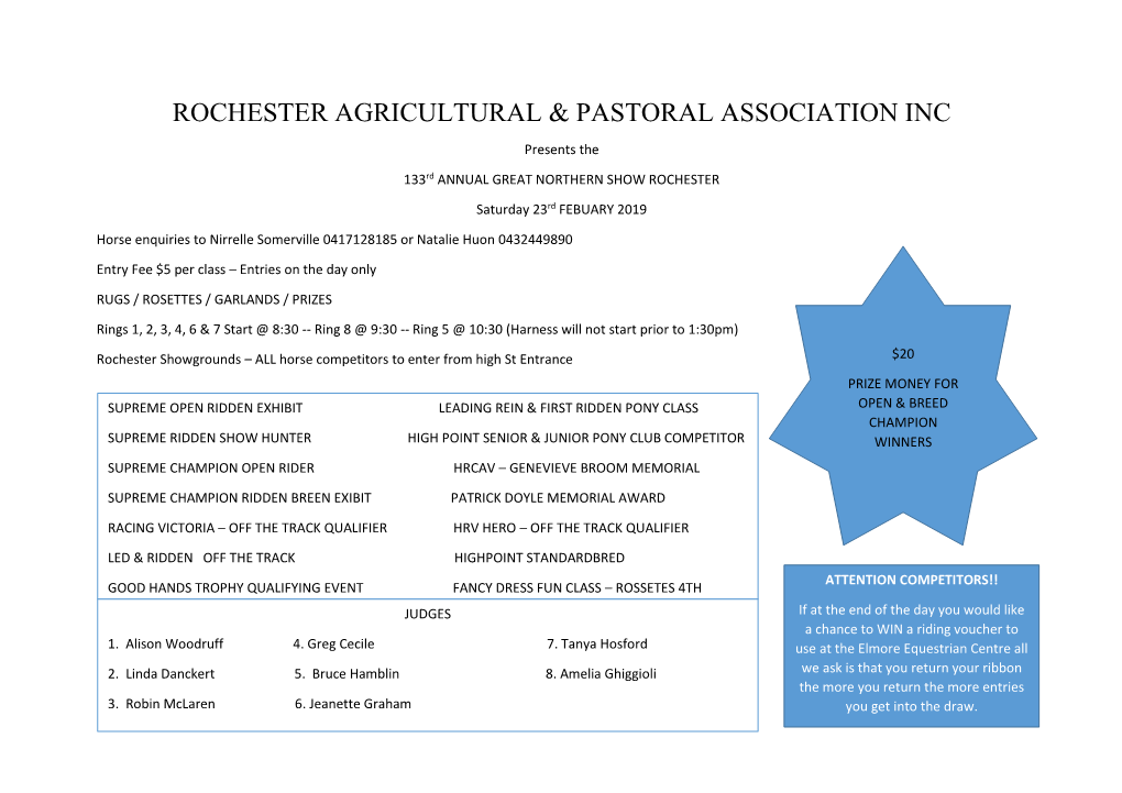 Rochester Agricultural & Pastoral Association