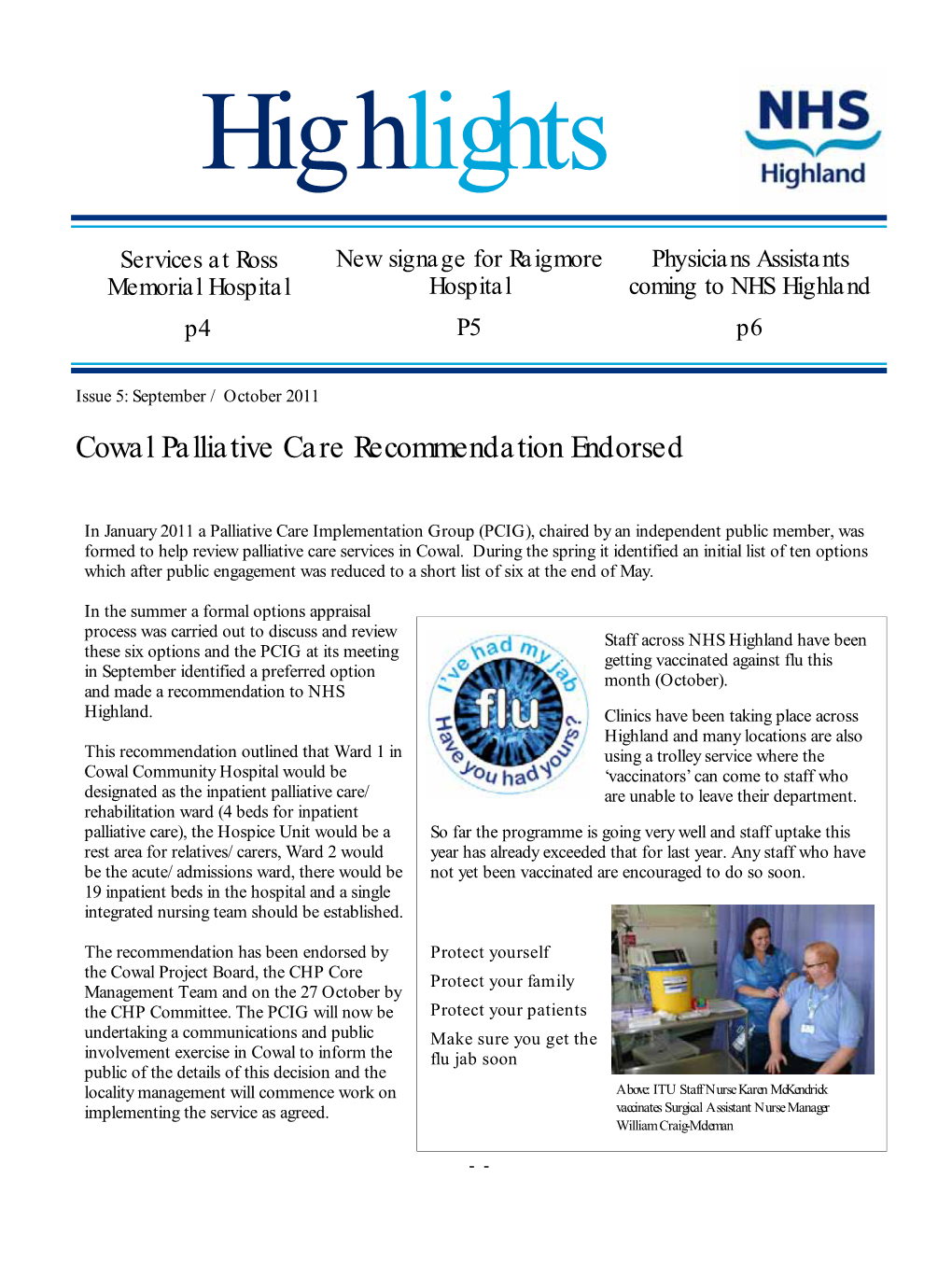 Cowal Palliative Care Recommendation Endorsed