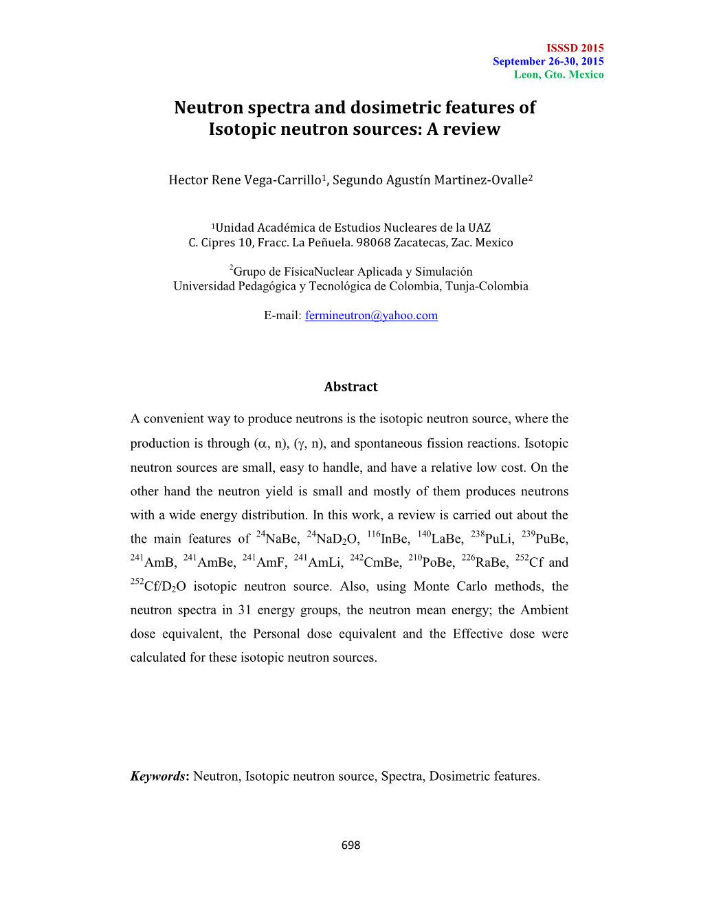 Neutron Spectra and Dosimetric Features of Isotopic Neutron Sources: a Review