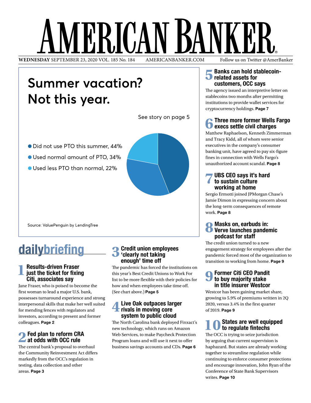 Dailybriefing Summer Vacation? Not This Year