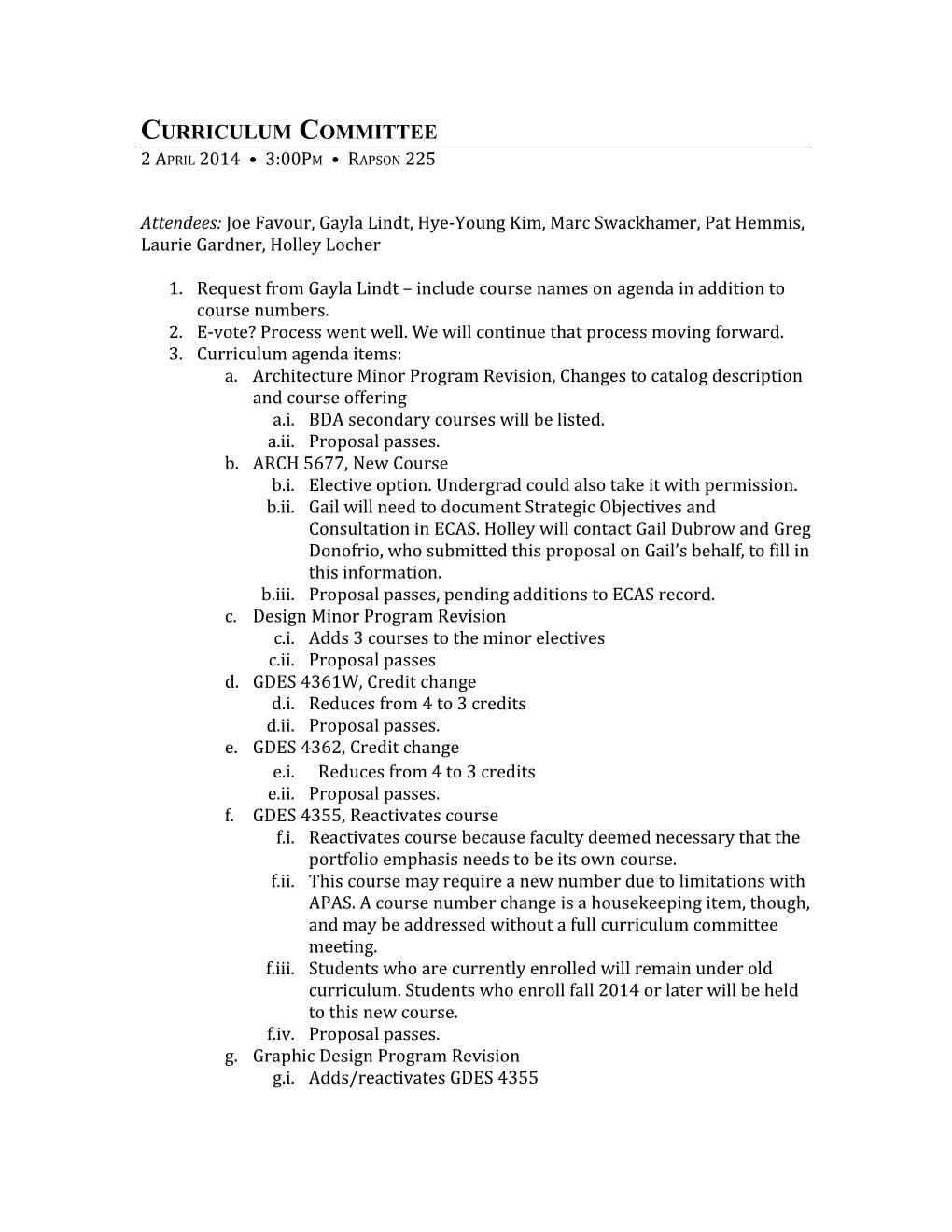 Curriculum Committee s7