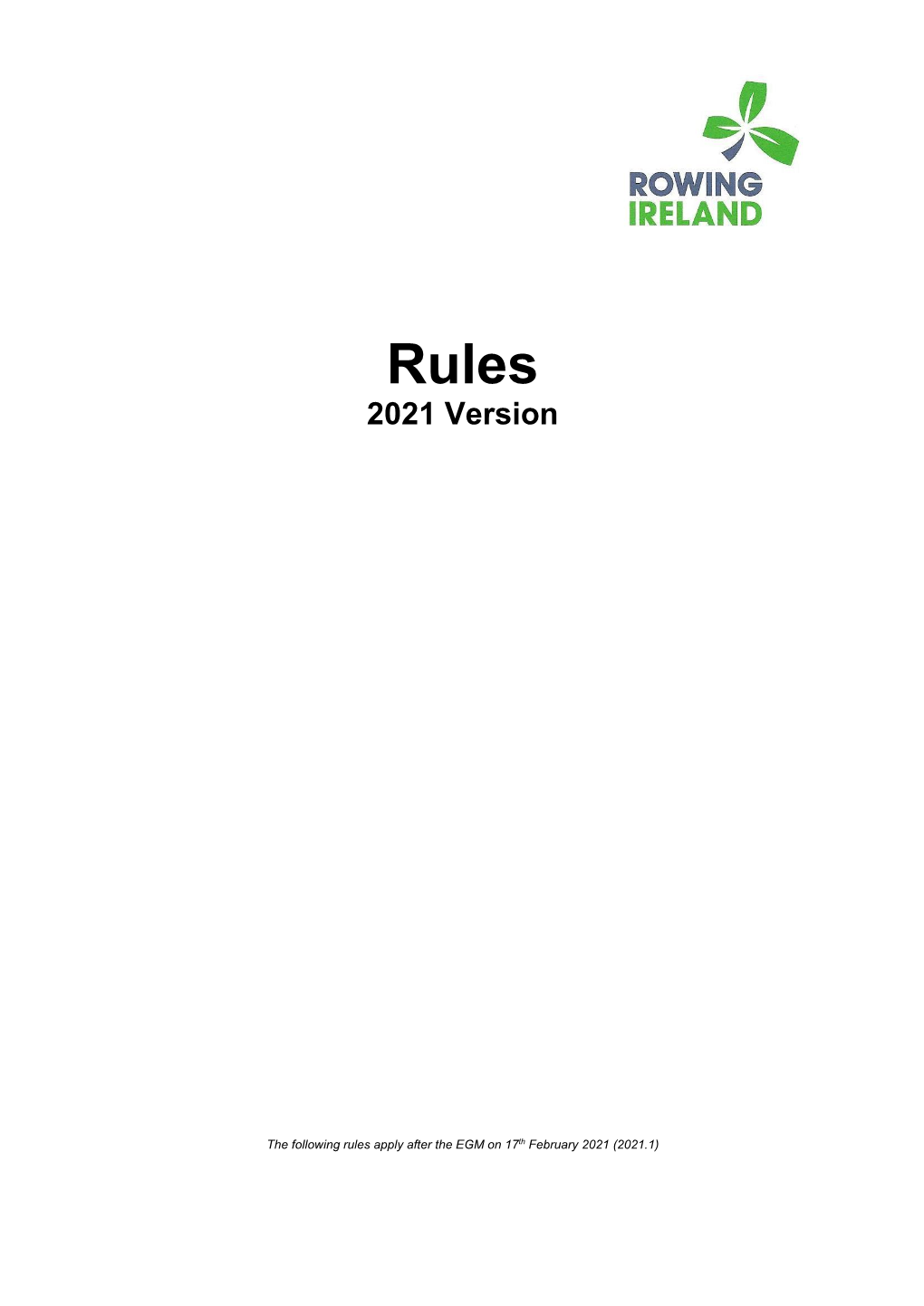 Rules 2021 Version