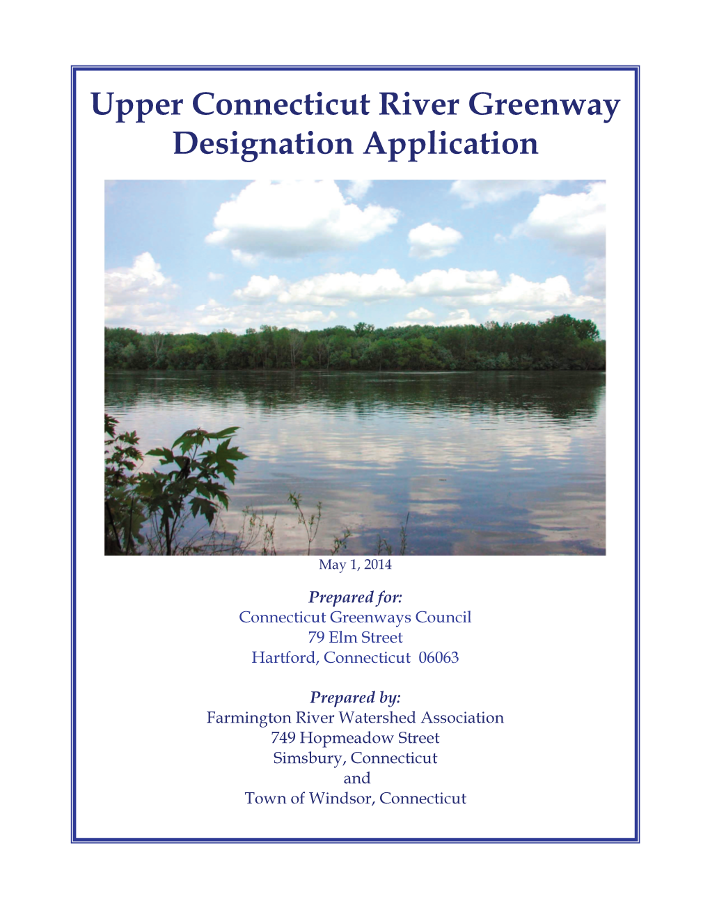 Upper Connecticut River Greenway Nomination Application