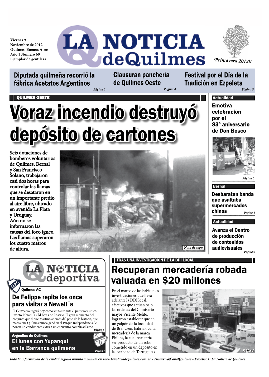 Voraz Incendio Destruyó Depósito De Cartones