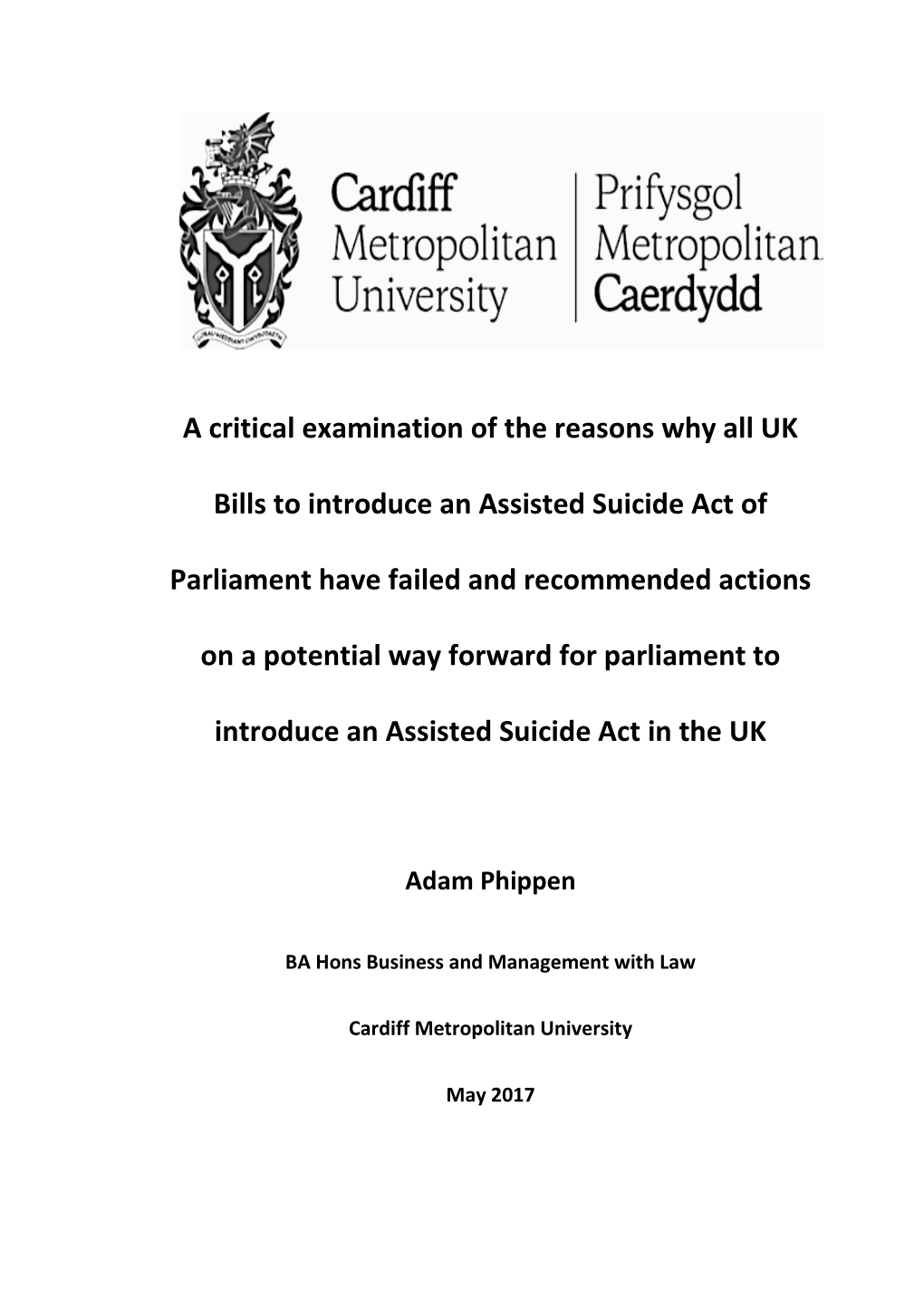 A Critical Examination of the Reasons Why All UK Bills to Introduce An