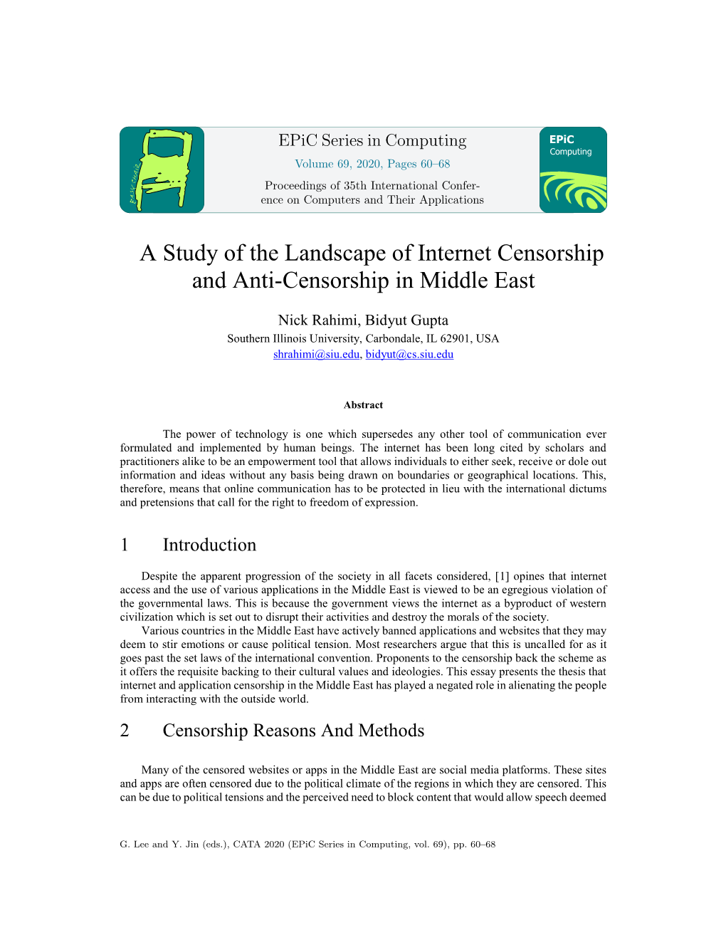 A Study of the Landscape of Internet Censorship and Anti-Censorship in Middle East