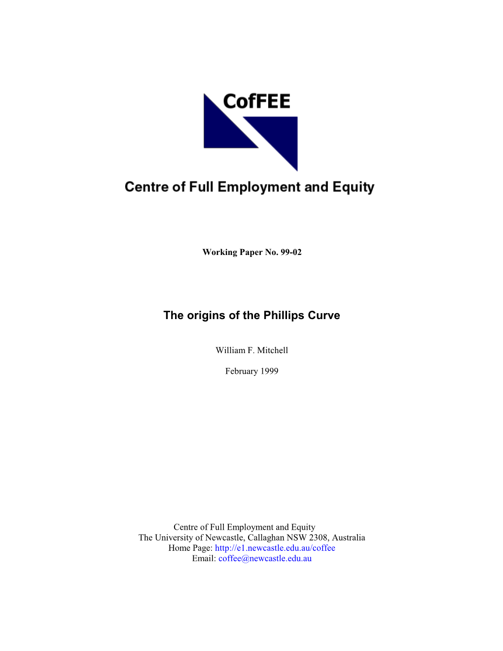 The Origins of the Phillips Curve