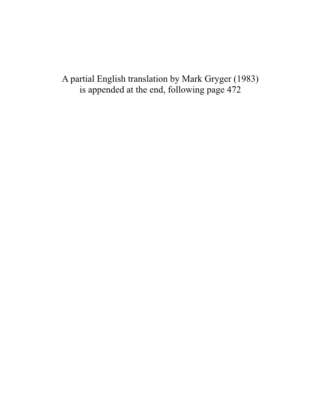 A Partial English Translation by Mark Gryger (1983) Is Appended at the End, Following Page 472 АКАДЕМИЯНАУК СОЮЗА СОВЕТСКИХ СОЦИАЛИСТИЧЕСКИХ РЕСПУБЛИК