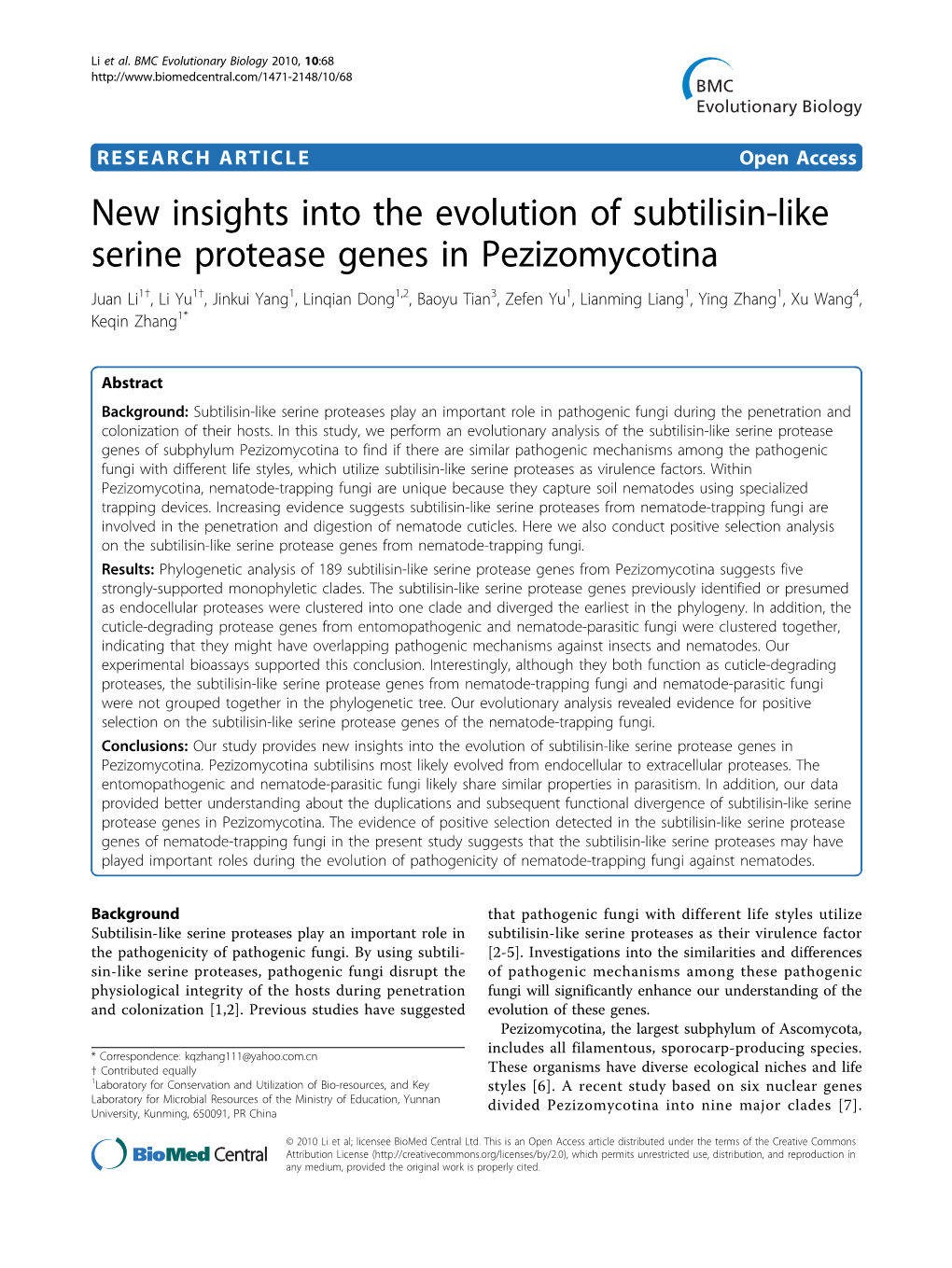 New Insights Into the Evolution of Subtilisin-Like Serine Protease