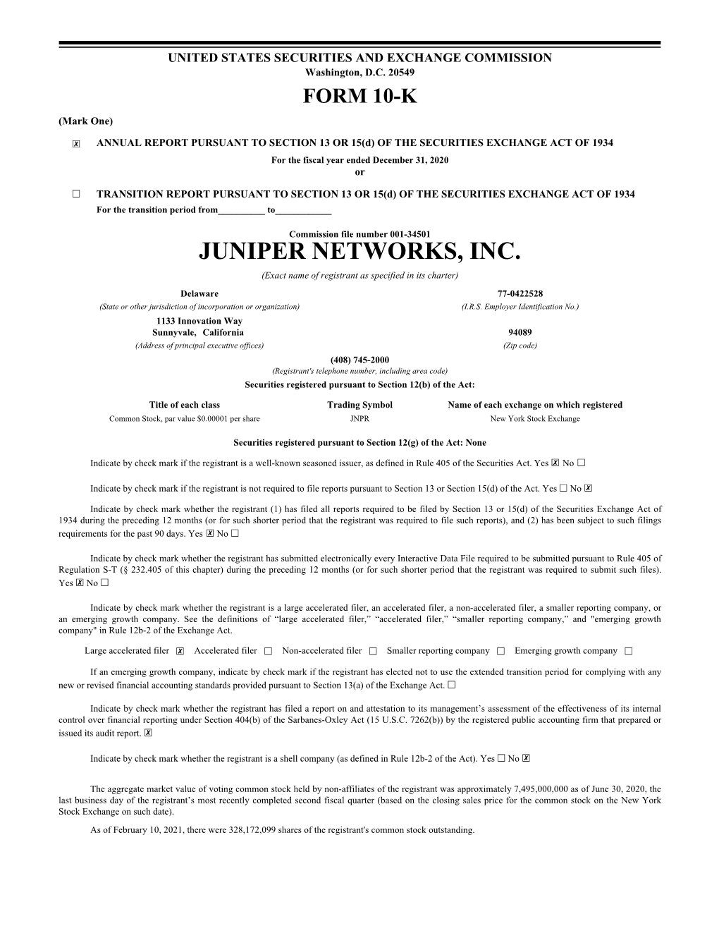Juniper Networks, Inc