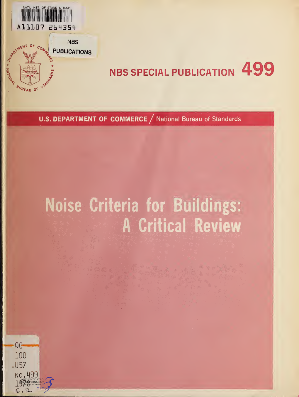 Noise Criteria for Buildings : a Critical Review